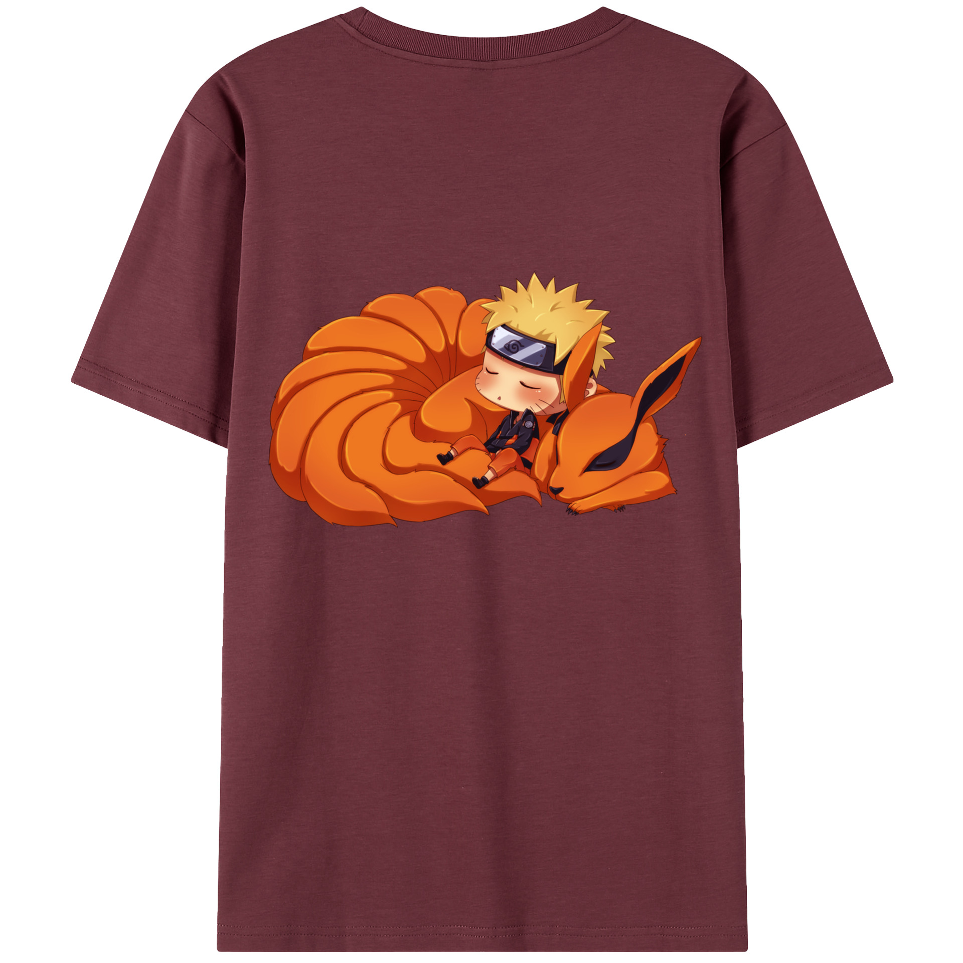 （画像用） NARUTO -ナルト- うずまき ナルト Uzumaki Naruto 綿100％半袖Tシャツ（背面プリント）